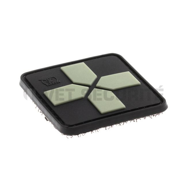 Red Cross Rubber Patch 40mm - Glow in the dark - JTG
