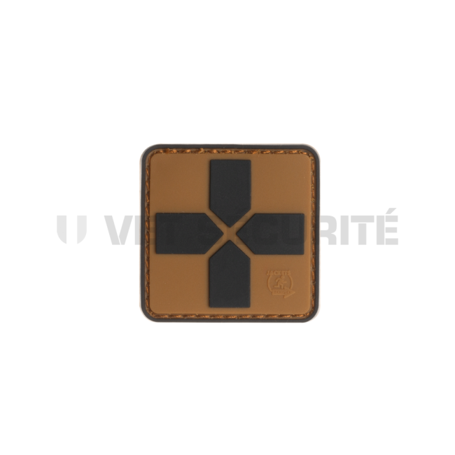 Red Cross Rubber Patch 40mm - Coyote - JTG