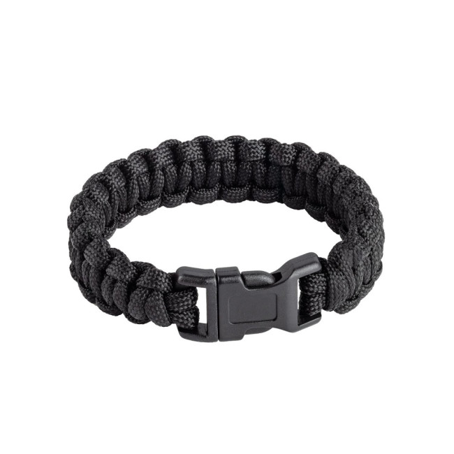 Bransoletka survivalowa paracord czarna - A10 Equipment