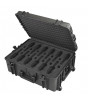 Valise de transport étanche MAX620H250GUNPRO noir pour 15 pistolets/30 chargeurs - Max Cases