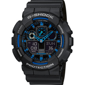 G-Shock Uhr GA-100 - Schwarz/Blau - Casio