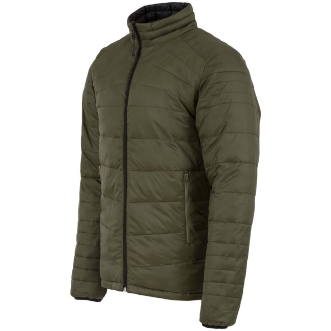 Schwarze/grüne wendbare Down Jacke - Highlander
