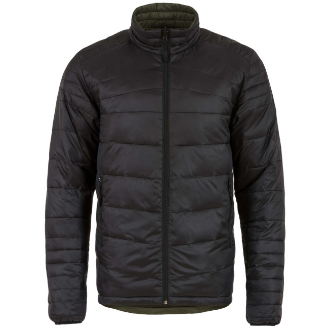 Omkeerbare Down jas zwart/groen - Highlander