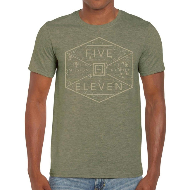 Tee-shirt HEX GRID Military Green Heather - 5.11 Tactical