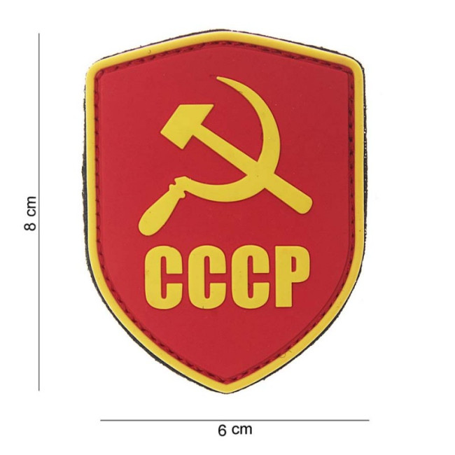 Emblème 3D PVC bouclier CCCP rouge et jaune - Fostex