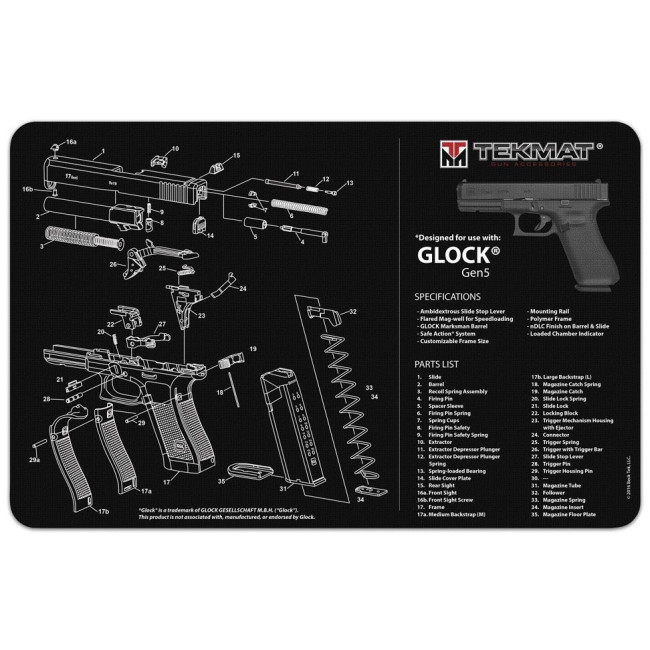 Zerlegungsmatte für Glock Gen5 - Tekmat