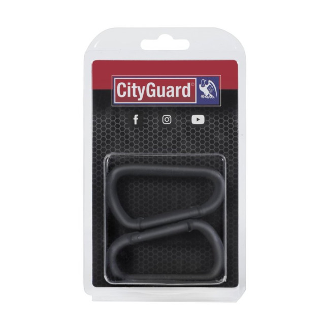 Lot de 2 mousquetons noir - City Guard