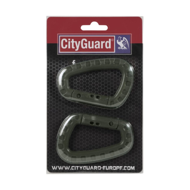 Lot de 2 mousquetons vert - City Guard
