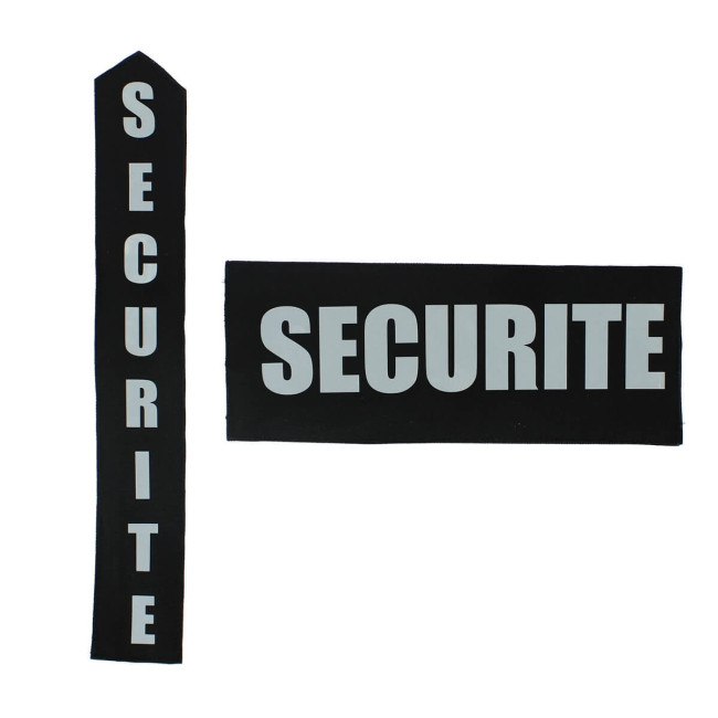 Lot de 2 bandeaux haute visibilité Sécurité Noir - VVS