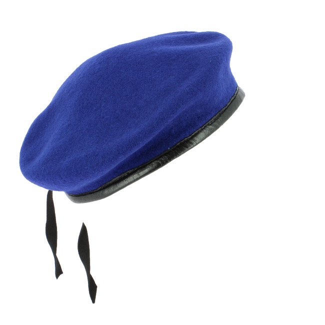 Militaire Baret Alat Blauw Leren Rand - Patrol Équipements