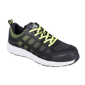 Baskets de Sécurité TOVE Steelite S1P Noir et Vert - Portwest