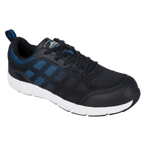 TOVE Steelite S1P Sicherheitssneaker Schwarz und Blau - Portwest