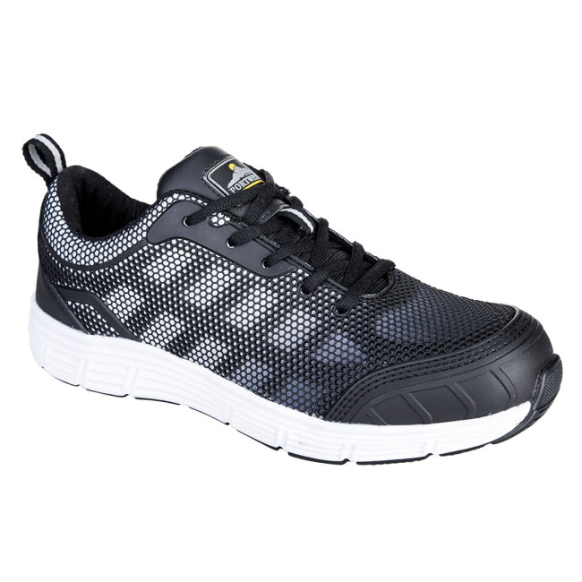 Veiligheidssneakers TOVE Steelite S1P Zwart en Wit - Portwest