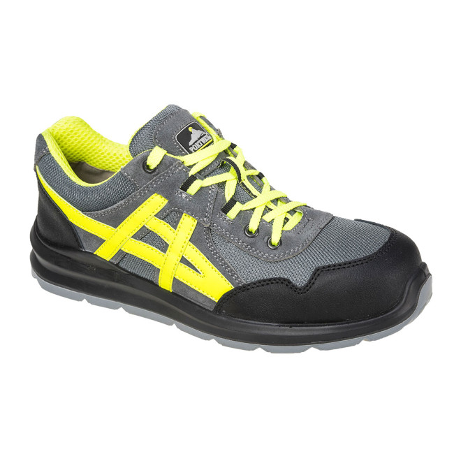 Chaussures de Sécurité MERSEY Steelite S1 Gris et Jaune - Portwest