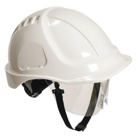 Casque endurance de chantier avec visière Blanc - Portwest