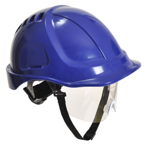 Casque endurance de chantier avec visière Bleu Royal - Portwest
