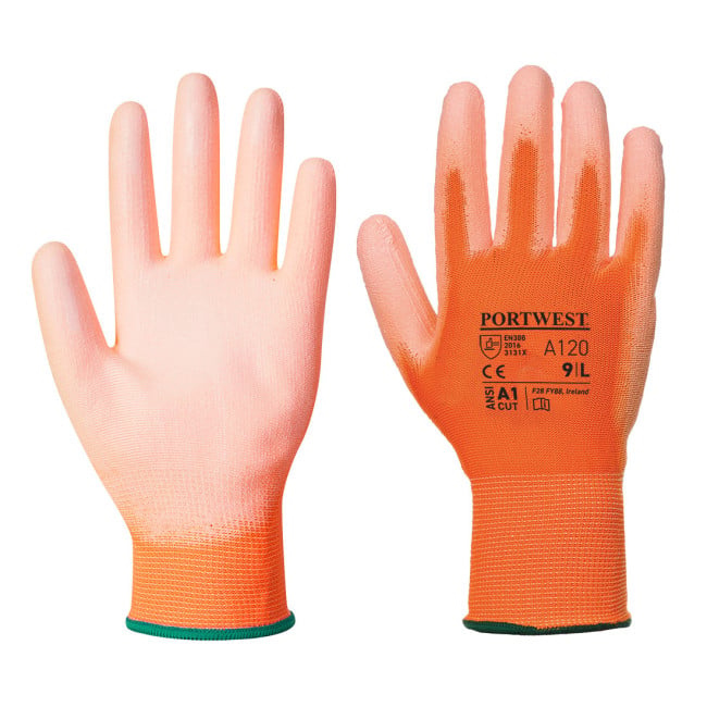 A120 - Gants Nylon enduits PU Orange - Portwest
