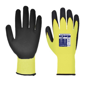 Schnittfester Handschuh Vis-Tex Level D mit PU-Beschichtung Gelb und Schwarz - Portwest