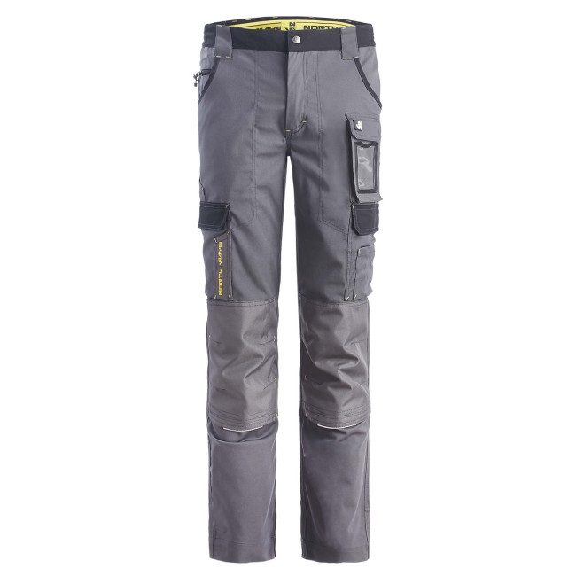 ARBEITSHOSE MIT VIELEN TASCHEN CARY GRAU UND SCHWARZ - North Ways