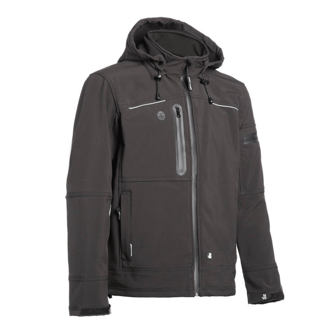 SOFTSHELL JAS FLORES ZWART - North Ways