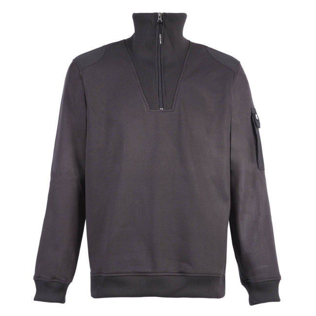 STRICKPULLOVER IM SWEATSHIRT-STIL LARGO GRAU - North Ways