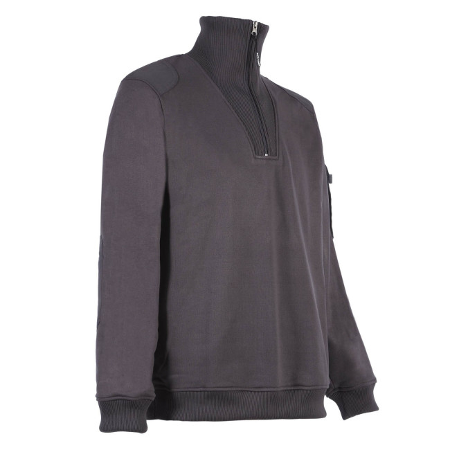 STRICKPULLOVER IM SWEATSHIRT-STIL LARGO GRAU - North Ways
