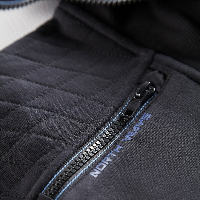 STRICKPULLOVER IM SWEATSHIRT-STIL LARGO SCHWARZ - North Ways