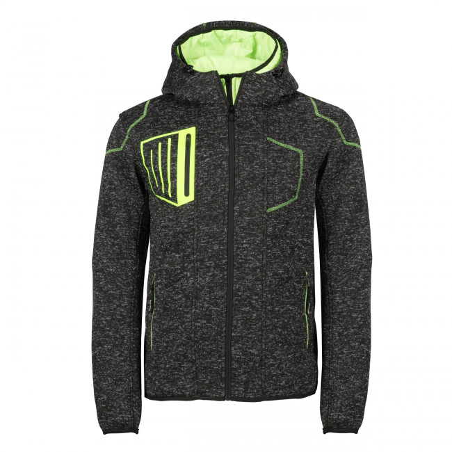 VESTE LYNX NOIR CHINE ET VERT - North Ways