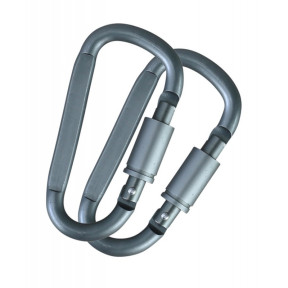 Karabińczyki Locking Carabinas 8mm Gun metal - Kombat Tactical