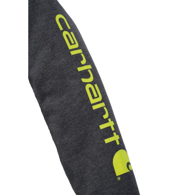 Sweat Midweight Sleeve Logo Hooded K288 Gris Carbon - Carhartt