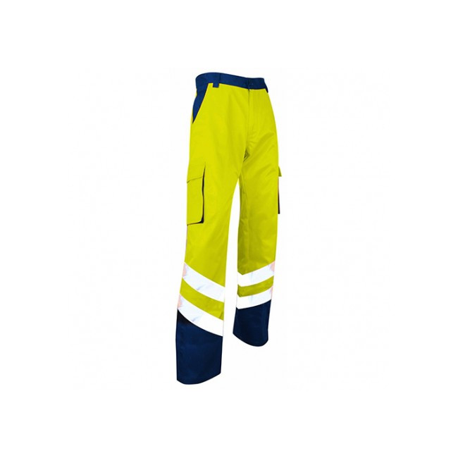 HV tweekleurige broek EN20471 Marine/Fluor Geel - PROTECTION - LMA