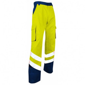 HV tweekleurige broek EN20471 Marine/Fluor Geel - PROTECTION - LMA