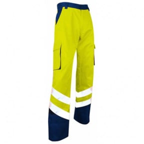Pantalon HV bicolore EN20471 Marine/Jaune Fluo - PROTECTION - LMA