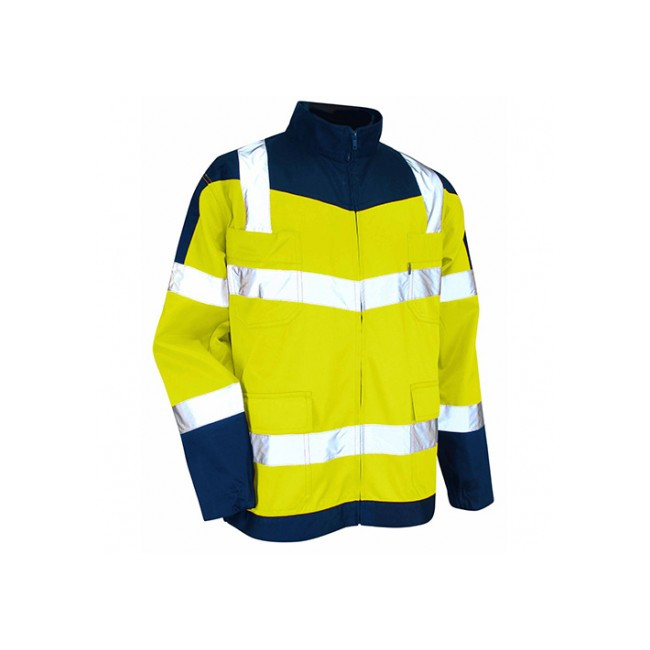 Blouson HV bicolore EN20471 Marine/Jaune Fluo - PRECAUTION - LMA