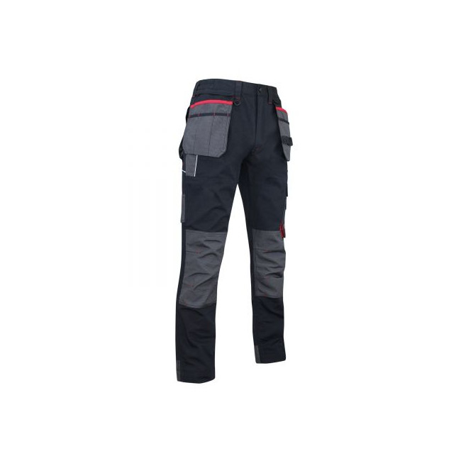 Pantalon de travail poches volantes amovibles Noir - MINERAI - LMA