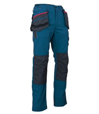 Pantalon de travail avec poches volantes amovibles Cobalt - CREUSET - LMA