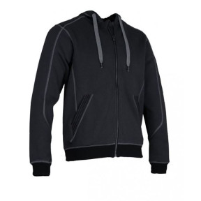 Sweat de travail à capuche zappé Gris/Noir - CHARPENTE - LMA