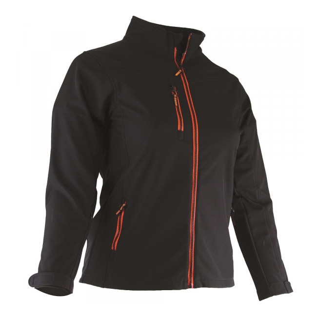 Damen Softshell-Fleecejacke mit Reißverschluss Schwarz - ALBA - LMA