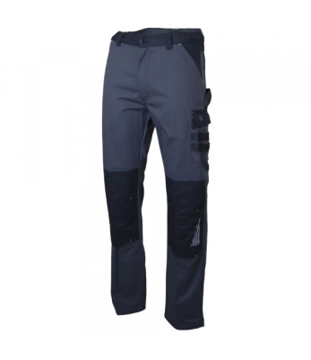 Pantalon de travail bicolore multipoches Gris Sombre/Noir - SULFATE - LMA