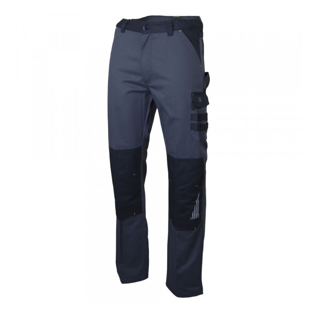 Pantalon de travail bicolore multipoches Gris Sombre/Noir - SULFATE - LMA