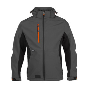 TRYSTAN Kapuzen-Softshell Anthrazit/Schwarz - Herock