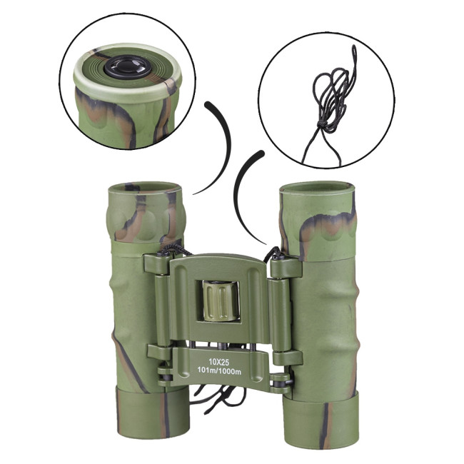 Jumelles 10x25 pliables Gen.II Camouflage - Miltec