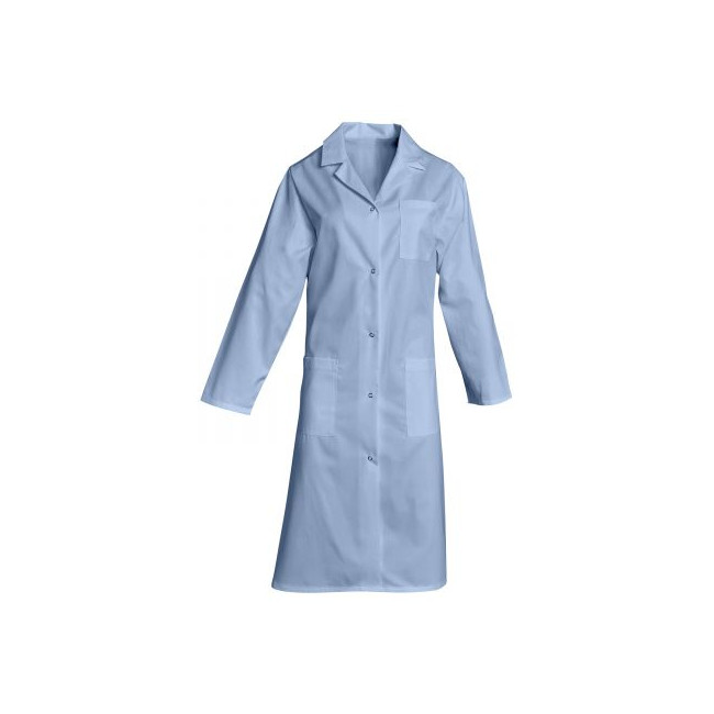 Hellblaue Druckknopf-Bluse mit langen Ärmeln - SNV