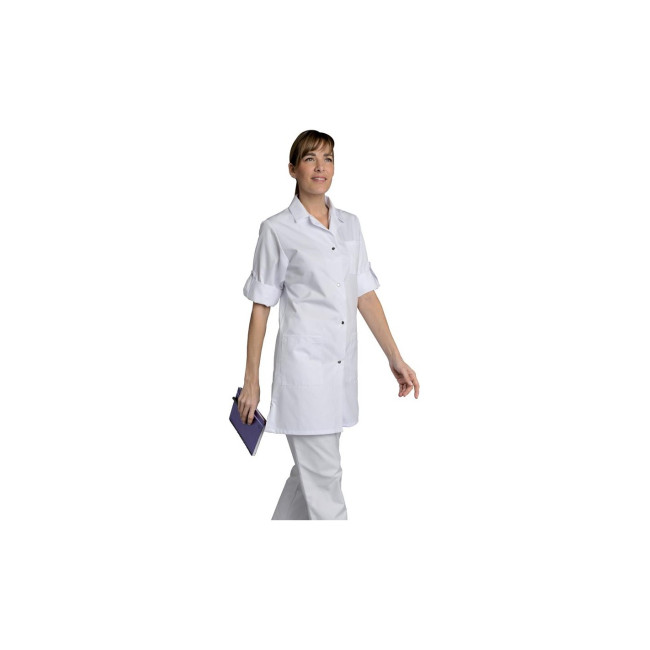 Tunique manches longues 100% coton BRITNEY Blanche - SNV