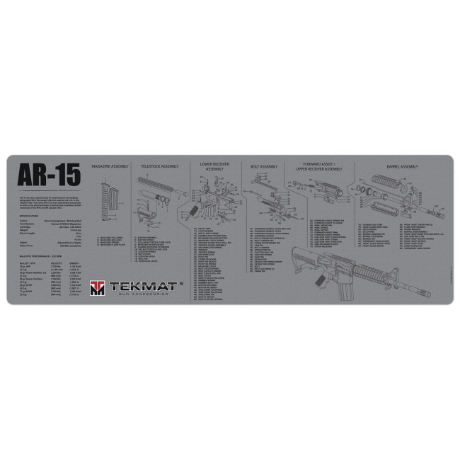 Tapis de démontage pour AR-15 Gris - Tekmat