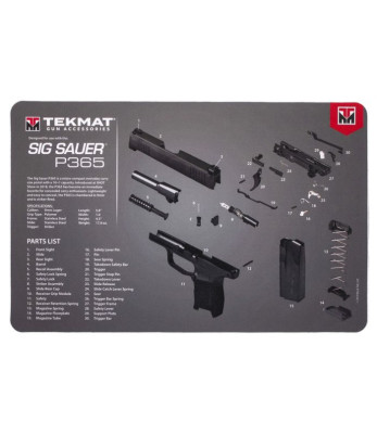 Tapis de démontage pour pistolet Sig Sauer P365 - Tekmat