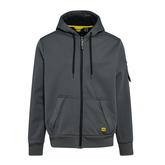 JACKE MIT MEMBRANVERSCHLUSS FZ HOODIE ISO 13688:2013 GRAU - Diadora
