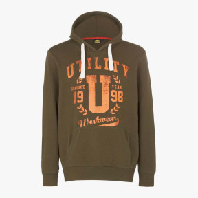SWEATSHIRT HOOD GRAPHIC VERT MILITARY - Diadora
