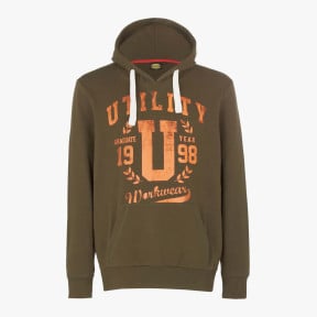 SWEATSHIRT HOOD GRAPHIC VERT MILITARY - Diadora