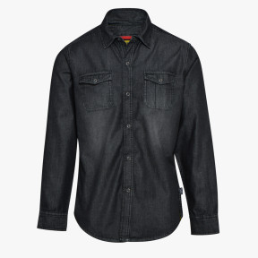 KOSZULA DŻINSOWA PŁUKANA SHIRT DENIM CZARNA PŁUKANA - Diadora